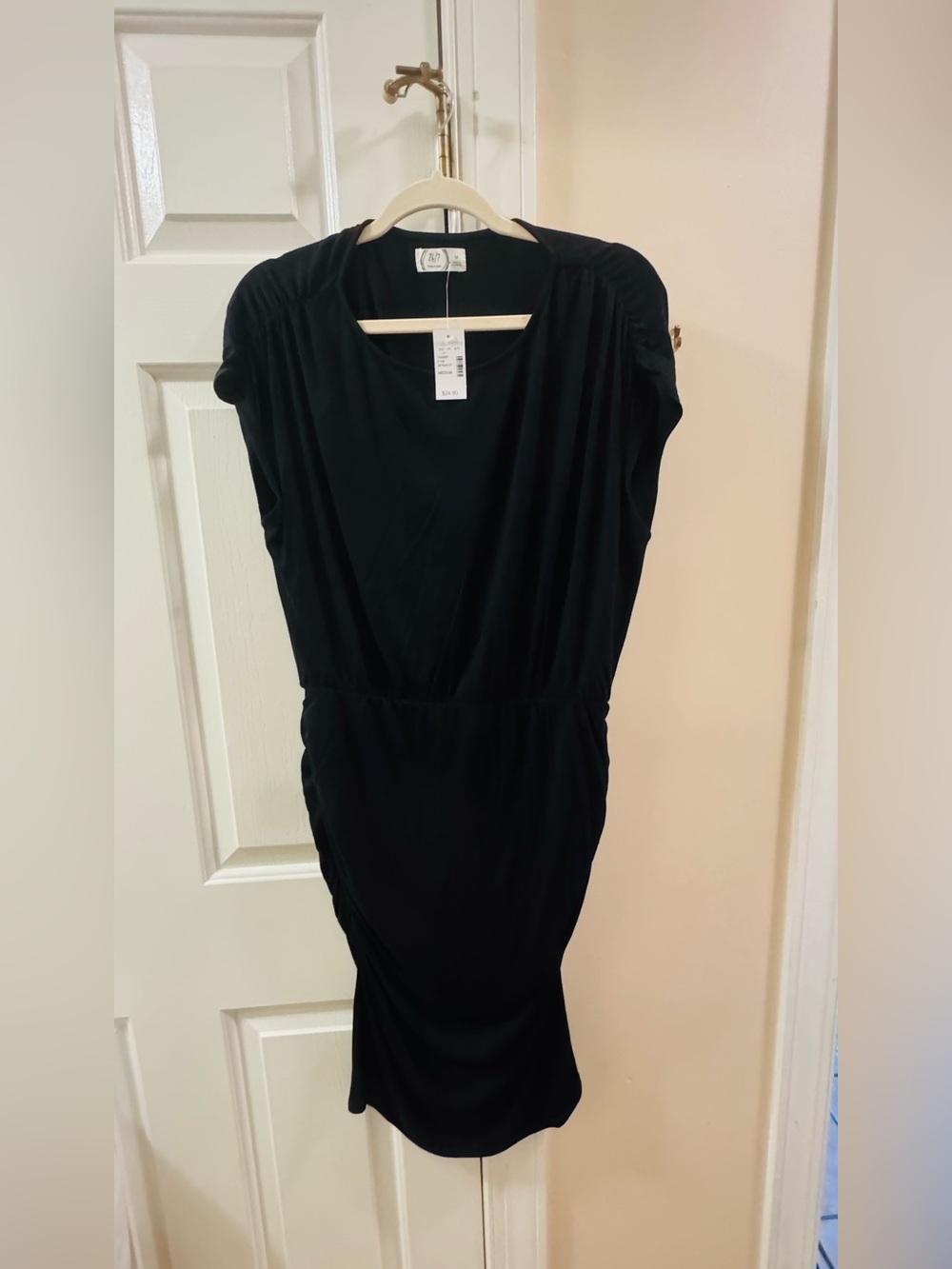 Maurices Black Midi Dress with Ruched Waist